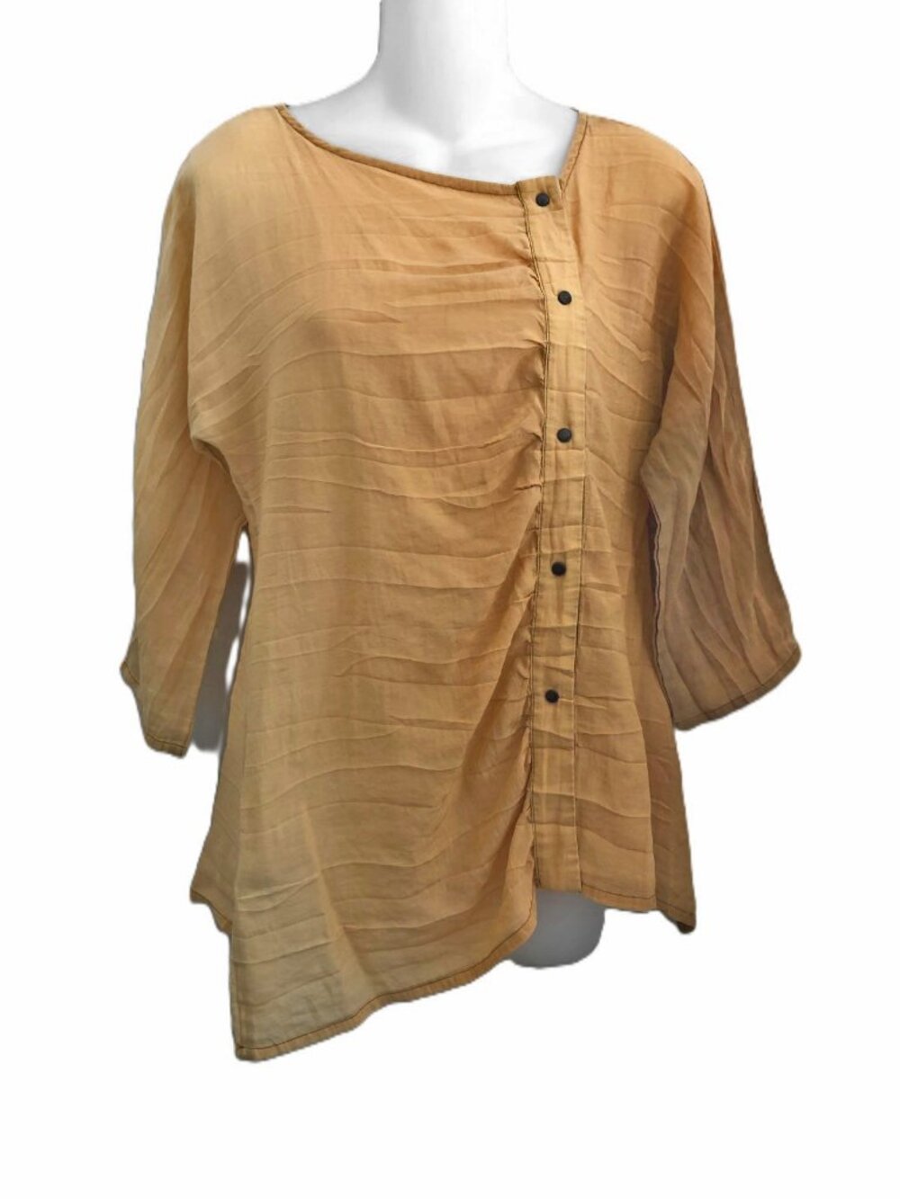 Babette SF Pleated Ombre Snap Front Shirt XS